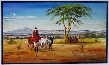 アフリカからの友達を探す Oil Paintings